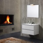 MOBILE BAGNO 80 CM CON DUE CASSETTI BERLIN IN PROMENADE LAVABO IN CERAMICA