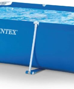 Intex 28272NP - Piscina Fuori Terra Rectangular Frame Rettangolare, 3834 L, Acciaio e PVC, Blu, 300x200x75 cm