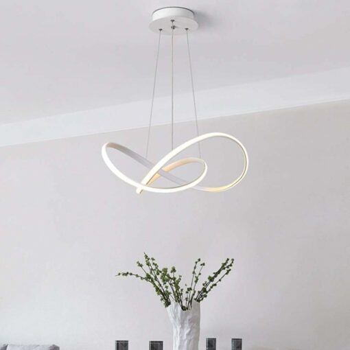 MOUNM Lampadario Soggiorno, Lampada a Sospensione 30W 3000Lumens, Lampadari a LED Dimmerabili 3000K-6000K con Telecomando, Adatto per Sala da Pranzo, Soggiorno, Camera da Letto, Ufficio, ecc.