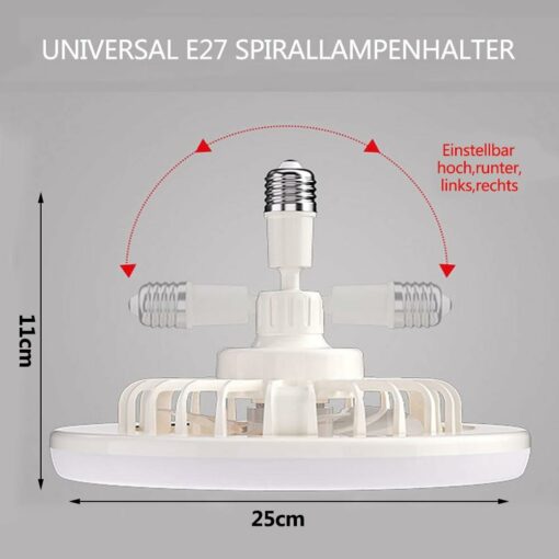 Lampadario con Ventilatore da Soffitto,E27 Ventola Soffitto con Luce,Plafoniera con Ventilatore da Soffitto,Ventilatore a Soffitto con Luce e Telecomando,Luce con ventilatore da soffitto (grigio)