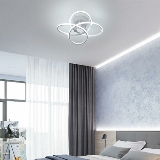 Comely Plafoniera LED, 38W 4500LM Forma di Fiore Lampada da Soffitto LED, Lampadario Soggiorno Moderno Acrilico Bianco per Soggiorno, Sala da Pranzo, Camera da Letto, Luce Bianca Fredda 6500K