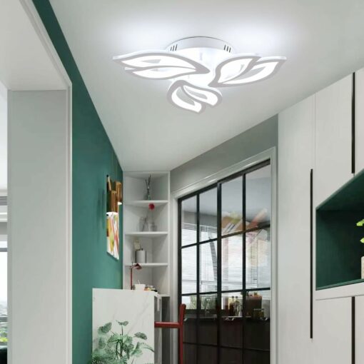 Comely Plafoniera LED Soffitto, 40W 3 Teste Lampada da Soffitto LED, Petali Lampadari LED Moderno, 4500LM per Soggiorno, Camera da Letto e Corridoi, Luce Bianca Neutra 6500K