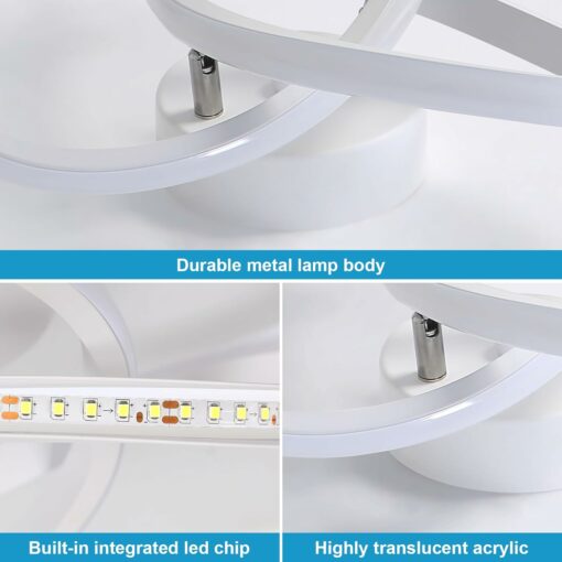 Comely Lampada da Soffitto LED Moderna, 22W 2500lm Creativo Forma di Fiore Plafoniera LED Soffitto, Illuminazione a soffitto per Camera da letto Sala Cucina Bagno Corridoio, Bianco Freddo 6500K