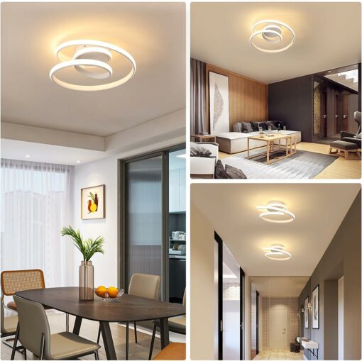 Comely Lampada da Soffitto LED, 36W Plafoniera LED Moderna per Camera da Letto, Lampadario Led Luce Calda 3000K per Soggiorno Cucina Bagno Corridoio