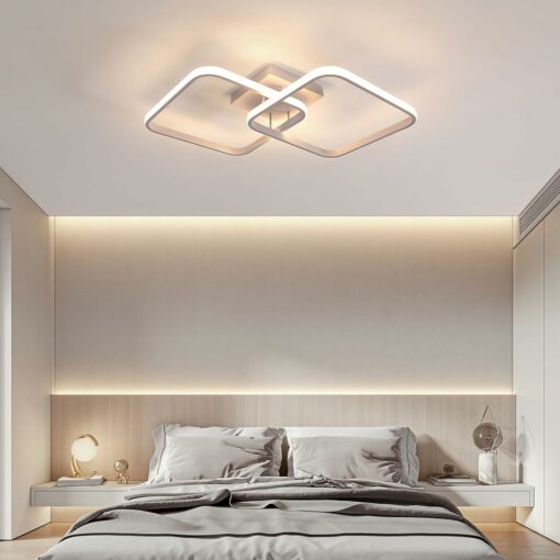 Osairous Plafoniera LED Soffitto Dimmerabile, 50W 5625LM Lampadario LED Soffitto con Telecomando 3000K-6500K, Quadrata Plafoniere Camera da Letto Moderna per Cucina Soggiorno Corridoio, 59CM