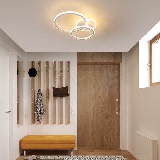 DELIPOP Plafoniera Led Soffitto Moderna, 42W 4700LM Lampada LED Soffitto Rotondo, Bianco Lampadario Soffitto in Acrilico per Soggiorno Camera da Letto Cucina, Bianco Caldo 3000K