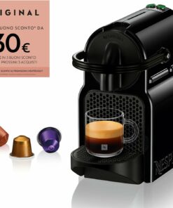 Nespresso Inissia EN80.B, Macchina da caffè di De'Longhi, Sistema Capsule Nespresso, Serbatoio acqua 0.7L, Nero