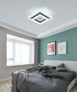 Comely Plafoniera LED Soffitto Moderna, 24W Lampada da Soffitto Quadrata, Lampadario LED Bianco in Acrilico per Camera da letto, Cucina, Corridoio, Luce Bianca Fredda 6500K