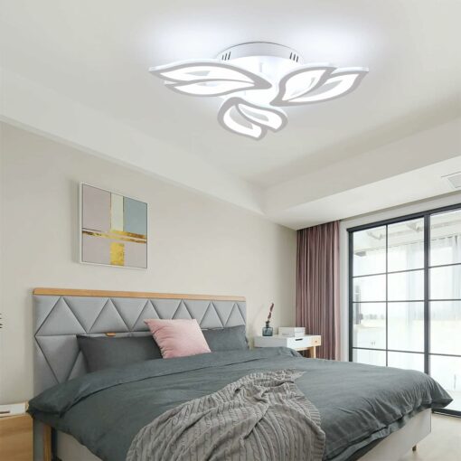 Comely Plafoniera LED Soffitto, 40W 3 Teste Lampada da Soffitto LED, Petali Lampadari LED Moderno, 4500LM per Soggiorno, Camera da Letto e Corridoi, Luce Bianca Neutra 6500K