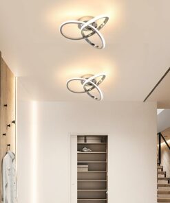 Comely Plafoniera LED Soffitto, Lampadario da Soffitto Moderna 30W 3375LM, Lampada da Soffitto LED Argento Creativo Forma di Fiore per Camera da letto Soggiorno Cucina, Bianco Caldo 3000K Dia 30cm