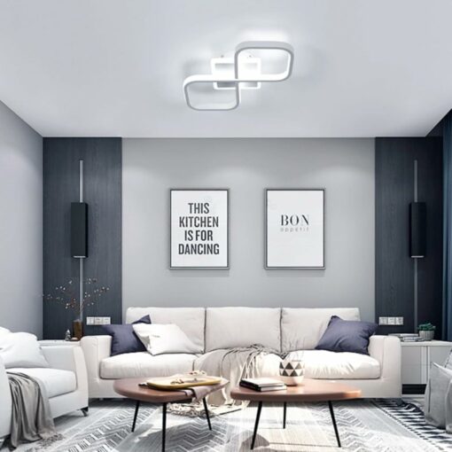 Comely Plafoniera LED Soffitto Quadrata Moderno, 36W 4050LM 40.5cm Lampada da Soffitto LED Moderna Acrilico, Lampadario LED Soffitto Bianco per Camera da Letto, Soggiorno, Luce Bianca Fredda 6500K