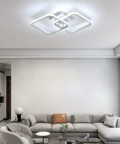 Osairous Plafoniera LED Soffitto 42W 4700LM, Lampada da Soffitto Quadrata Moderna Bianco, Plafoniera in Acrilico per Camera da Letto Soggiorno Cucina Studio Ufficio, 6500K Luce Bianca Fredda, 59CM