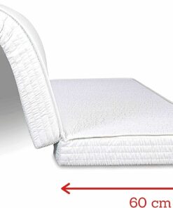 EVERGREENWEB - Materasso Matrimoniale 160x190 H 10 cm Pieghevole su Seduta per Divano Letto, Prontoletto, Lastra in Poliuretano Ortopedico, Rivestimento con Laccetti di Fissaggio, Mod. Bed Sofa