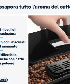 De'Longhi Perfetto Magnifica S ECAM11.112.B, Macchina da caffè Automatica per Espresso e Cappuccino, Chicchi macinati al momento, 4 Bevande One Touch, Montalatte classico, Spegnimento Automatico