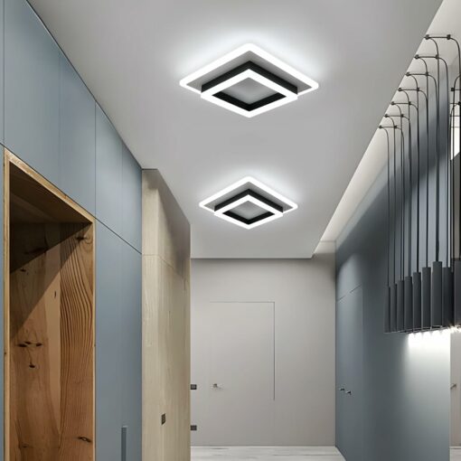 Plafoniera LED Soffitto Moderna, LED integrati 30W 3250LM Lampada da Soffitto Bianco Freddo 6500K, Lampadario Soffitto Quadrata in Acrilico per Soggiorno, Bagno, Camera da letto, Cucina, Corridoio