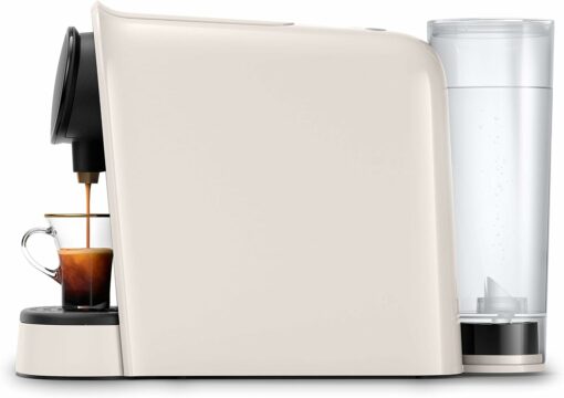 Philips Domestic Appliances L'OR - Barista, macchina da caffè con capsule classiche o doppie, 19 bar di pressione, serbatoio 1 l, 9 capsule incluse, bianco satinato, LM8012/00