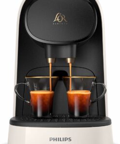 Philips Domestic Appliances L'OR - Barista, macchina da caffè con capsule classiche o doppie, 19 bar di pressione, serbatoio 1 l, 9 capsule incluse, bianco satinato, LM8012/00